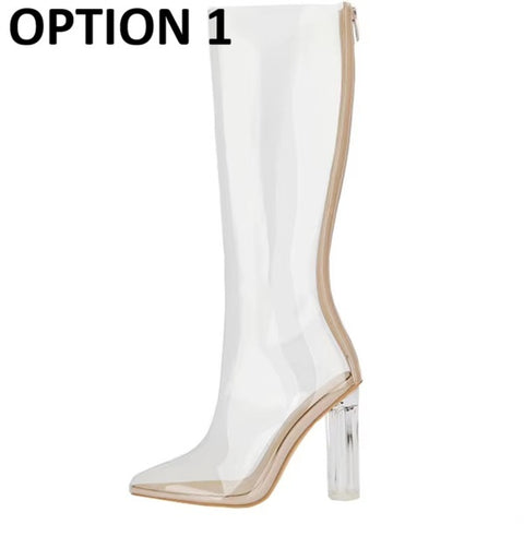 New Sexy Pointed High-heel Knee High Boots CODE: KAR5138