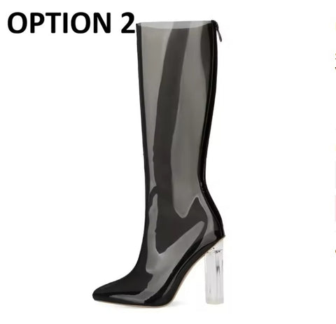 New Sexy Pointed High-heel Knee High Boots CODE: KAR5138