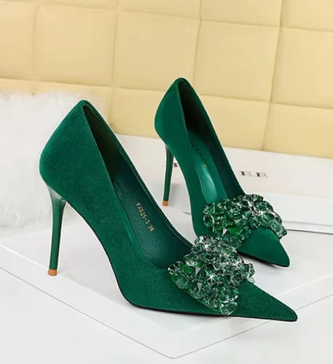 New Fashion Luxury Rhinestone Pointed Tip High Heels CODE: KAR5139