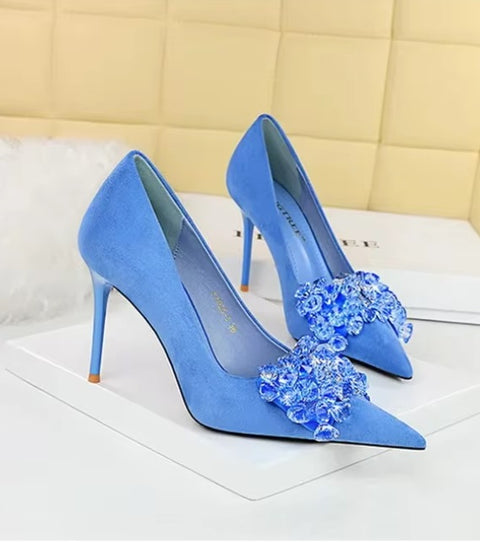 New Fashion Luxury Rhinestone Pointed Tip High Heels CODE: KAR5139