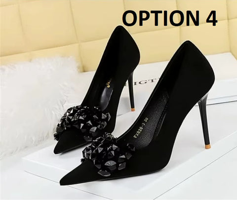 New Fashion Luxury Rhinestone Pointed Tip High Heels CODE: KAR5139