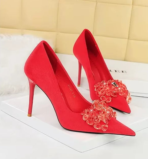 New Fashion Luxury Rhinestone Pointed Tip High Heels CODE: KAR5139