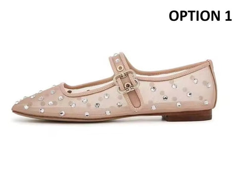 New Mesh Flat Sole Low Heel Commuting Fashionable Shoes CODE: KAR5140