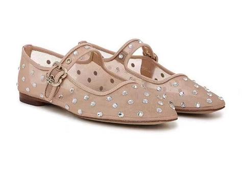New Mesh Flat Sole Low Heel Commuting Fashionable Shoes CODE: KAR5140
