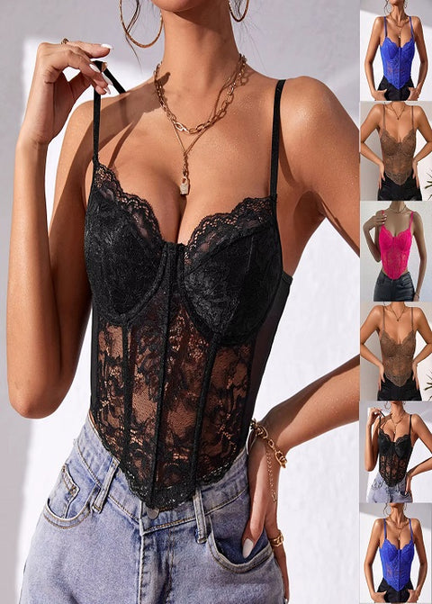 New Semi Transparent Mesh Push Up Tank Top CODE: KAR5152