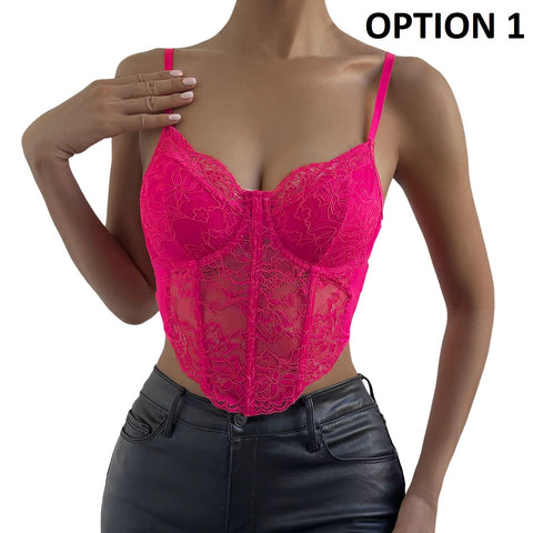 New Semi Transparent Mesh Push Up Tank Top CODE: KAR5152