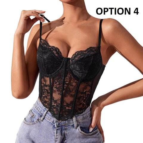 New Semi Transparent Mesh Push Up Tank Top CODE: KAR5152