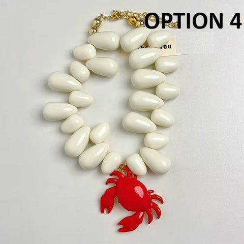 New Advanced Water Drop Beaded Pendant Necklace CODE: KAR5161