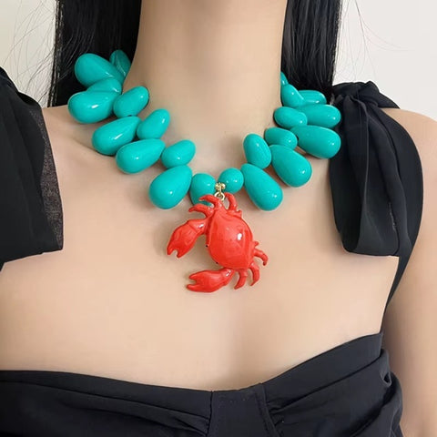 New Advanced Water Drop Beaded Pendant Necklace CODE: KAR5161