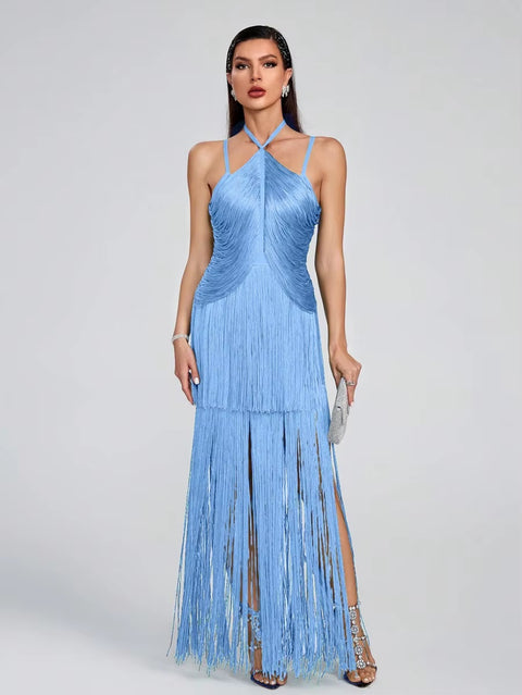 New Fashion Sexy Halter Tassel Prom Dresses CODE: KAR5163
