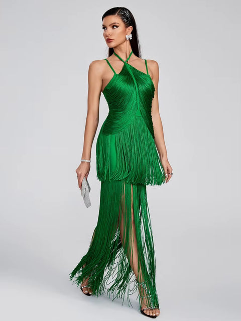 New Fashion Sexy Halter Tassel Prom Dresses CODE: KAR5163