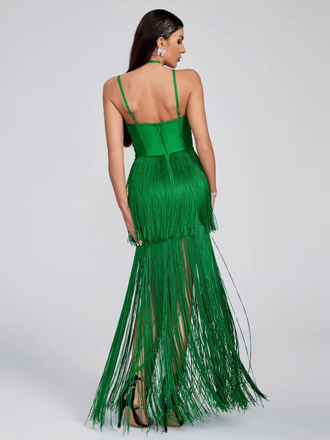 New Fashion Sexy Halter Tassel Prom Dresses CODE: KAR5163