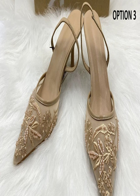 New Pointed Toe Back Strap Fashion Heels CODE: KAR5168