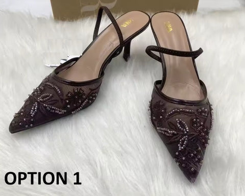 New Pointed Toe Back Strap Fashion Heels CODE: KAR5168