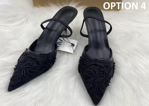 New Pointed Toe Back Strap Fashion Heels CODE: KAR5168