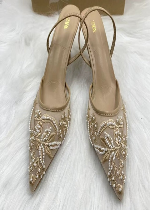 New Pointed Toe Back Strap Fashion Heels CODE: KAR5168