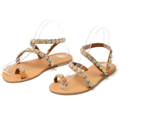 New Large Size Flat Gladiator Flip Flop Shoes CODE: KAR5180