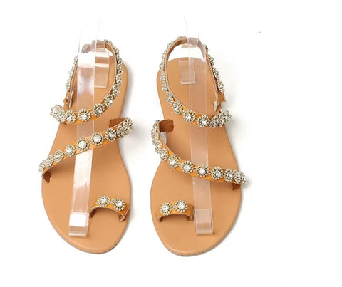 New Large Size Flat Gladiator Flip Flop Shoes CODE: KAR5180