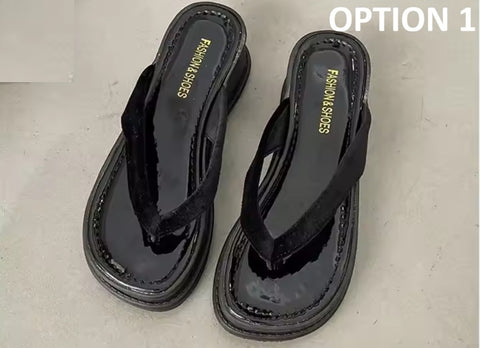 New Fashion Elegant Thick Bottom Flip Flop Slippers CODE: KAR5184