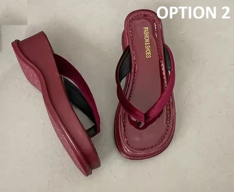 New Fashion Elegant Thick Bottom Flip Flop Slippers CODE: KAR5184