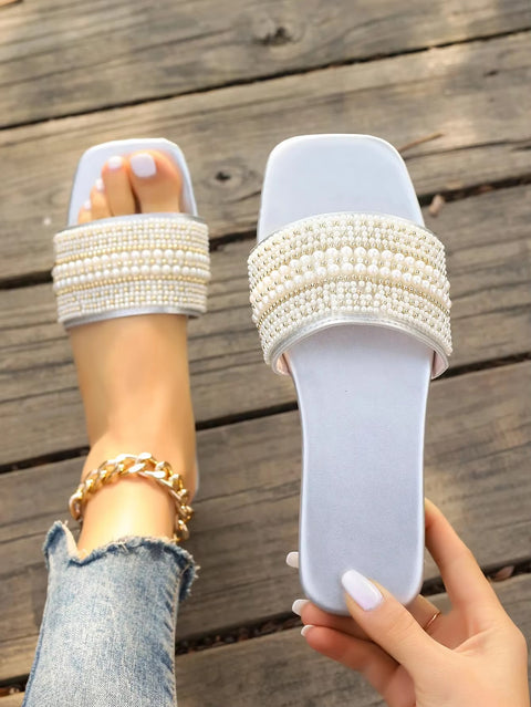 New Pearl Cross Luxury Designers Slippers CODE: KAR5186