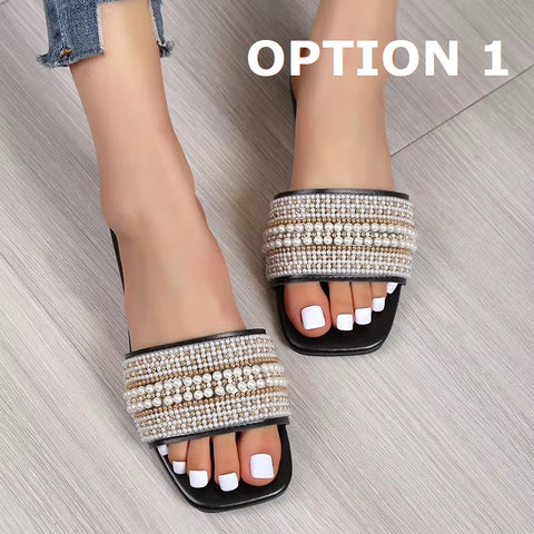 New Pearl Cross Luxury Designers Slippers CODE: KAR5186