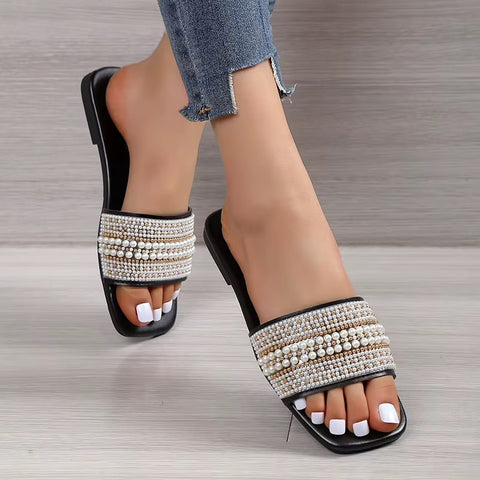 New Pearl Cross Luxury Designers Slippers CODE: KAR5186