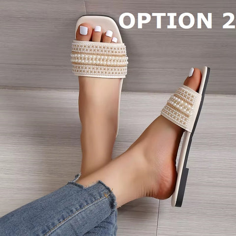 New Pearl Cross Luxury Designers Slippers CODE: KAR5186