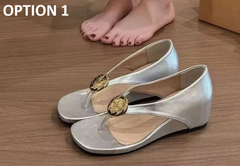 New Open Toe Slides Casual Outerwear Flats CODE: KAR5193