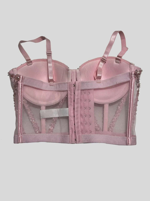 New Fashion Rhinestone Bustier Spaghetti Strap Corset CODE: KAR5200