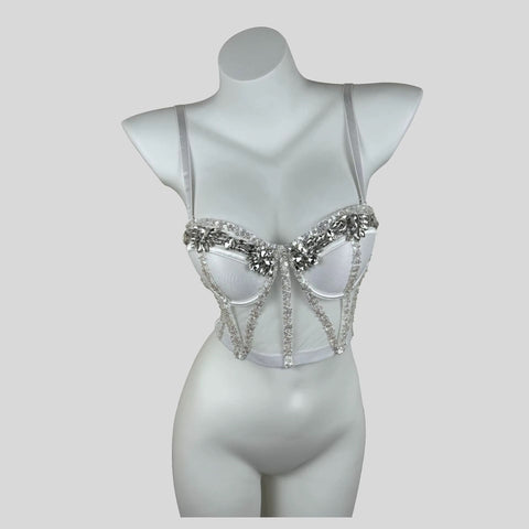 New Fashion Rhinestone Bustier Spaghetti Strap Corset CODE: KAR5200