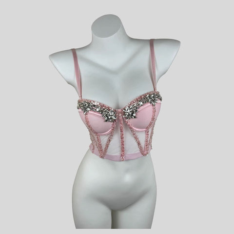 New Fashion Rhinestone Bustier Spaghetti Strap Corset CODE: KAR5200