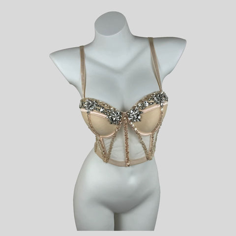 New Fashion Rhinestone Bustier Spaghetti Strap Corset CODE: KAR5200
