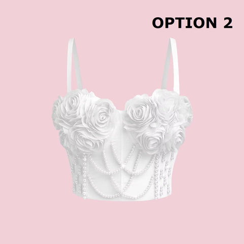 New Flower-patterned Fishbone Halter Top CODE: KAR5201