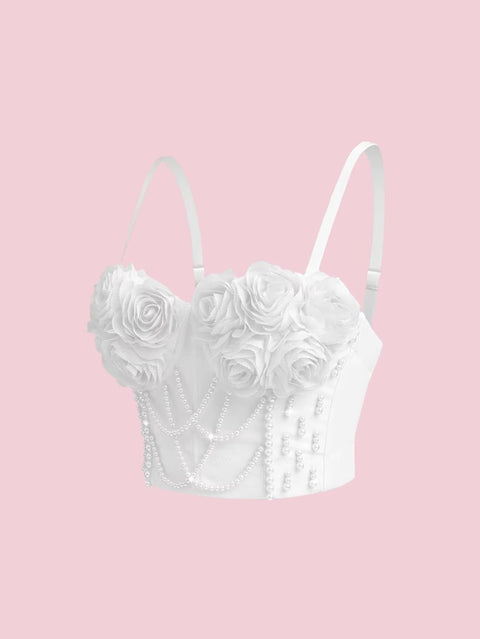 New Flower-patterned Fishbone Halter Top CODE: KAR5201