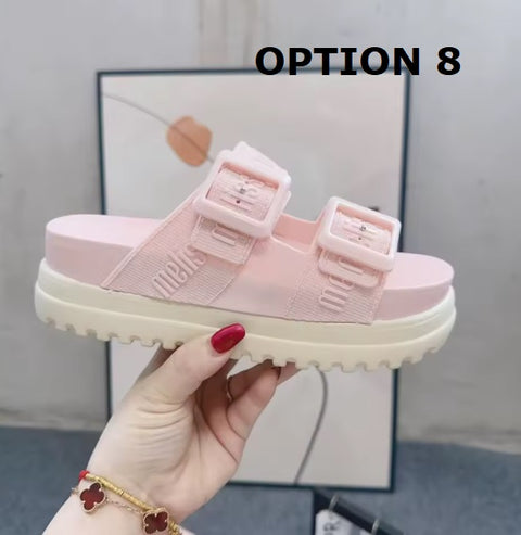 New Fashion Crok Buckle Flat Slippers CODE: KAR5207