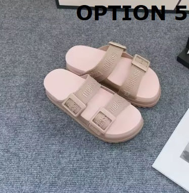 New Fashion Crok Buckle Flat Slippers CODE: KAR5207
