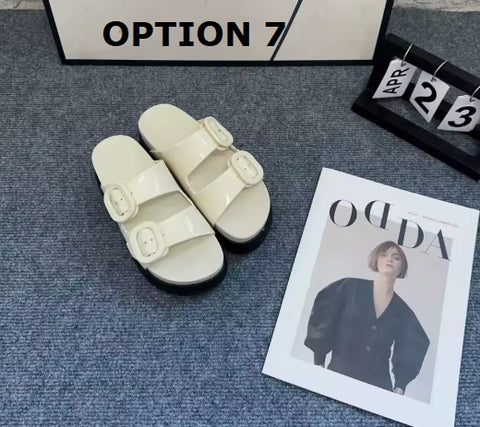 New Fashion Crok Buckle Flat Slippers CODE: KAR5207