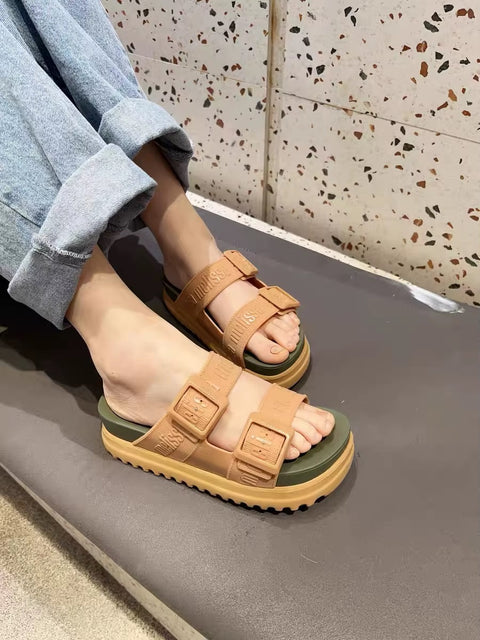 New Fashion Crok Buckle Flat Slippers CODE: KAR5207
