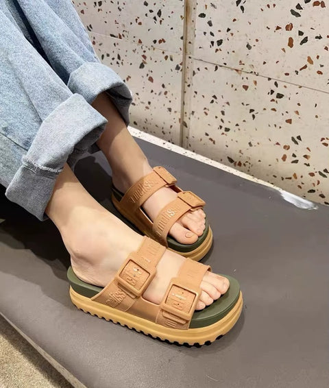 New Fashion Suede Flats Classic Cork Slippers CODE: KAR5208