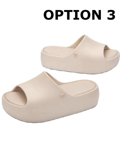 New Fashion Thick Sole Jelly Slide Casual Slippers CODE: KAR5210