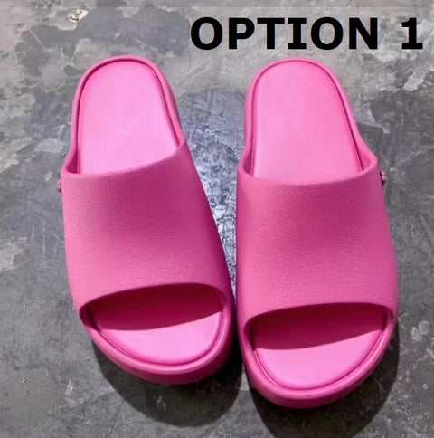 New Fashion Thick Sole Jelly Slide Casual Slippers CODE: KAR5210