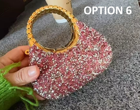 New Luxury Designer Wedding Acrylic Shiny Clutch Purse CODE: KAR5212