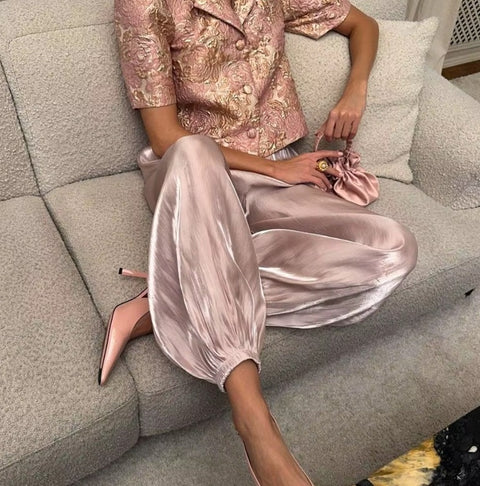 New Loose Elastic High Waist Ankle Pant CODE: KAR5217