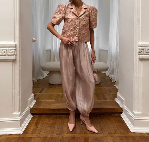 New Loose Elastic High Waist Ankle Pant CODE: KAR5217