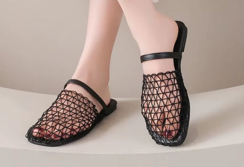 New Round Toe Casual Versatile Flat Slippers CODE: KAR5218