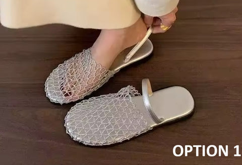 New Round Toe Casual Versatile Flat Slippers CODE: KAR5218