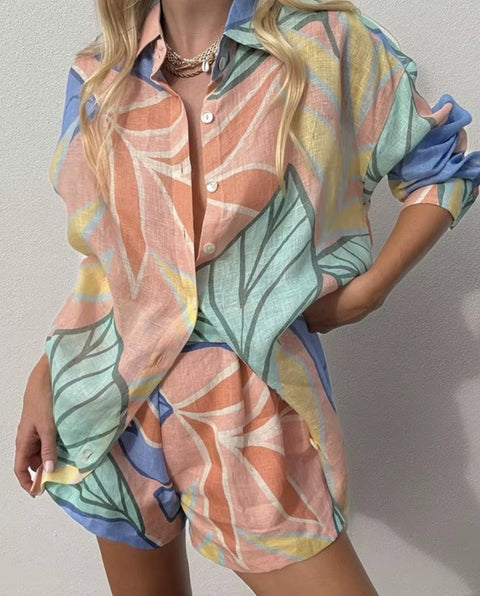 New Elegant Casual Long Sleeve Button 2pcs Set CODE: KAR5226