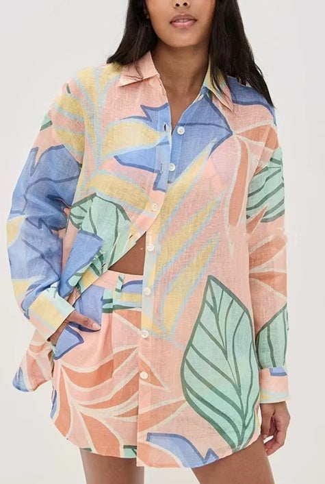 New Elegant Casual Long Sleeve Button 2pcs Set CODE: KAR5226