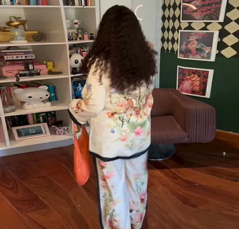 New Casual Loungewear Floral Print Two-Piece Set CODE: KAR5232